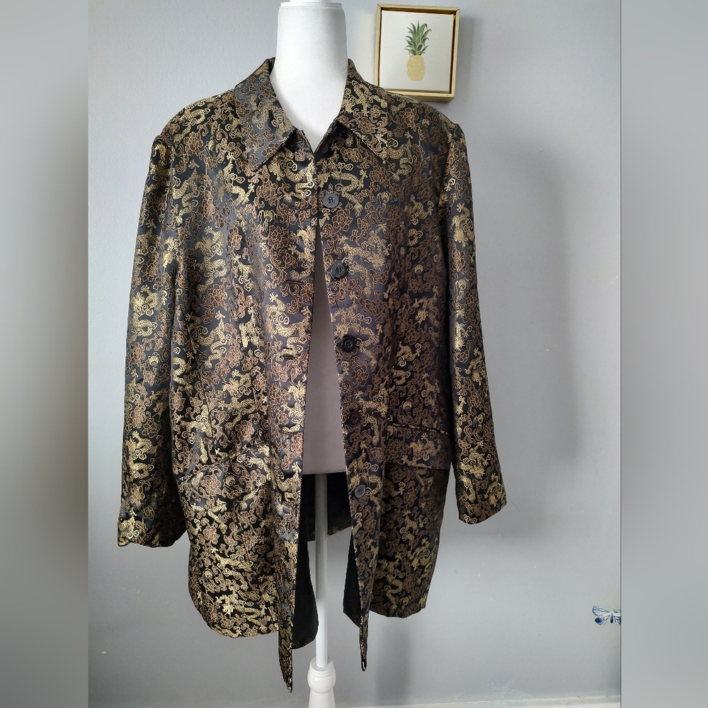 Blazer Men Or Women B B Design By Jytte Meilvang  Large  Embroidered  Gold